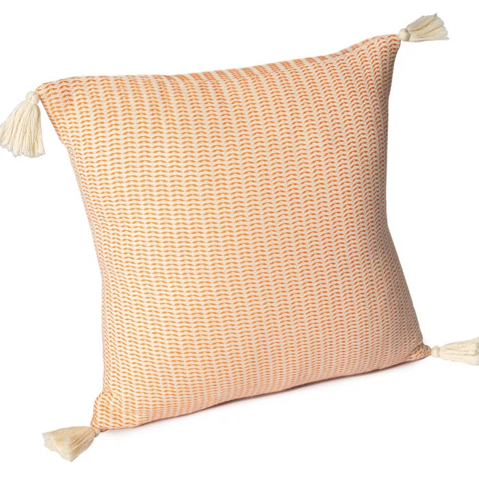 Brenly Turkish Cotton Striped Square Throw Pillow