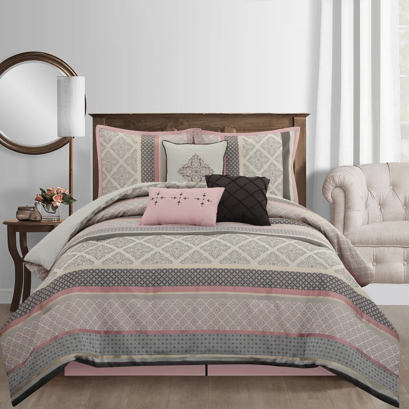 Tefia Karr Microfiber 7 Piece Comforter Set