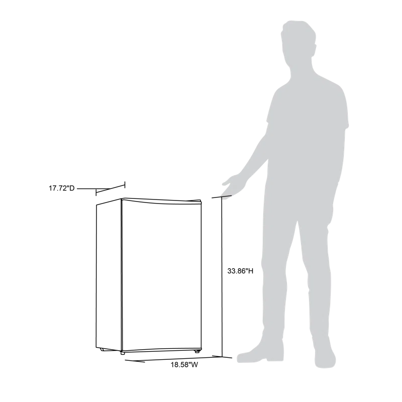 Newair Newair 3.3 Cu. Ft. Compact Mini Refrigerator With Freezer, Can Dispenser