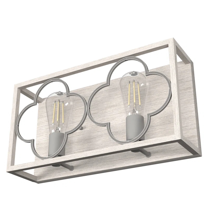 Hunter Fan Gablecrest 2 Light Flush Mount Bathroom Vanity Light Fixture