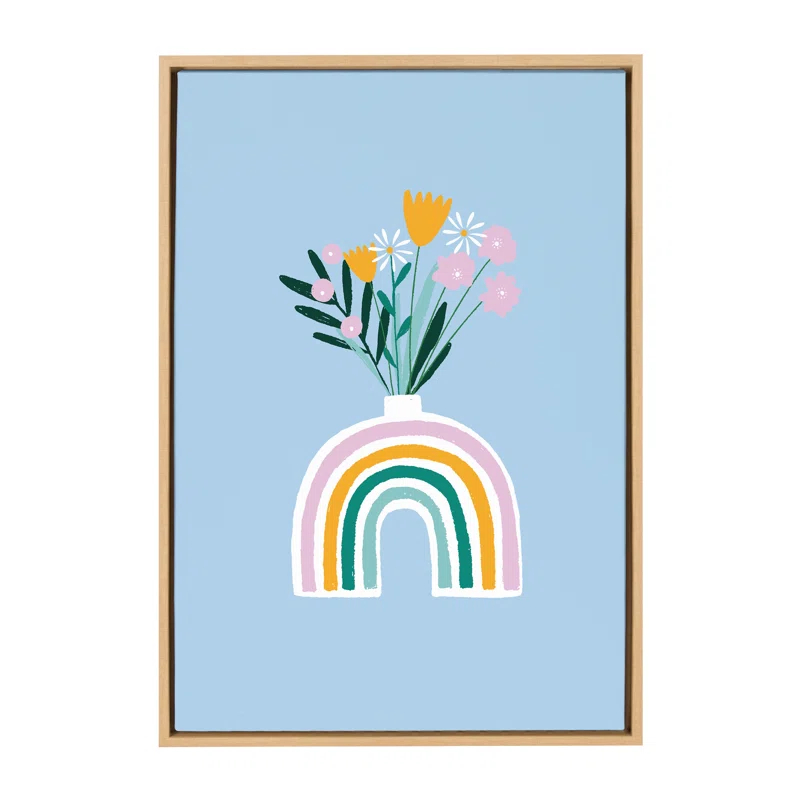 " Happy Flowers " by Duchess Plum (Aislinn Simmonds) Painting Print
