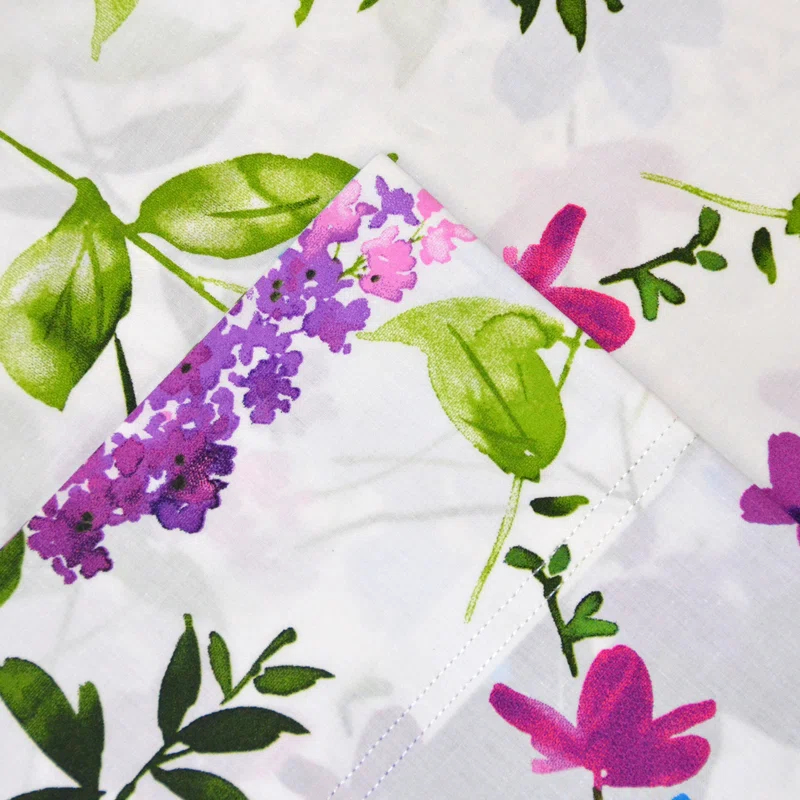 Pointehaven Primavera Percale Floral Sheet Set
