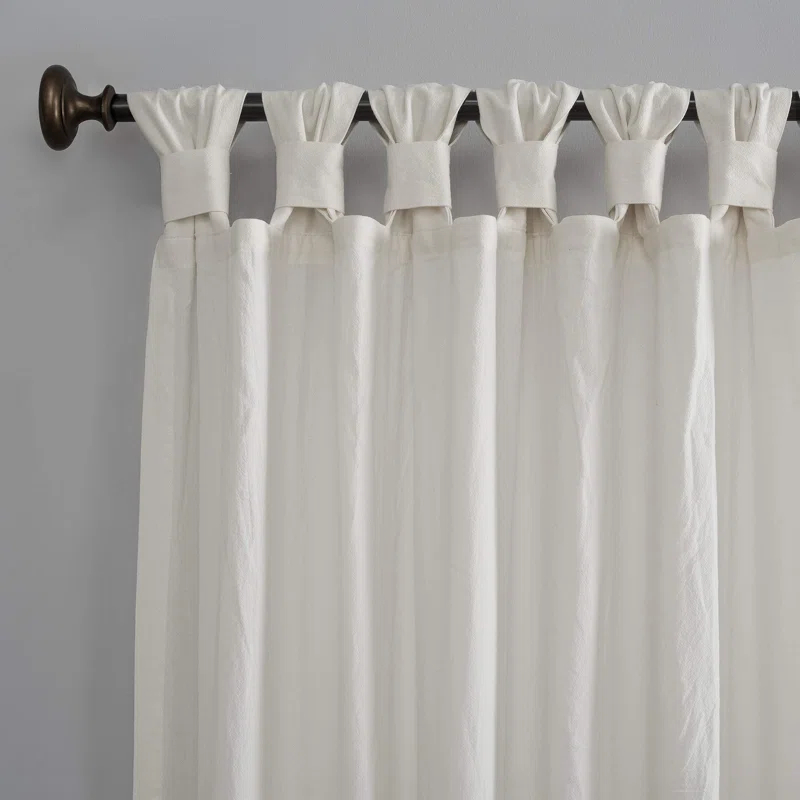 Hokku Designs 52"W x 84"L Washed Cotton Twist Tab Curtain