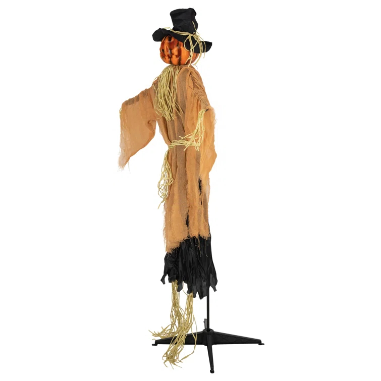 Northlight Seasonal 6' Animated Jack-O'-Lantern Scarecrow Halloween Decoration