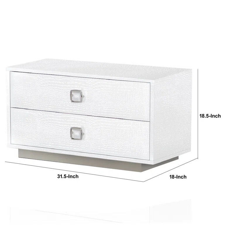 Benjara Hart 31.5'' W Solid Wood Nightstand