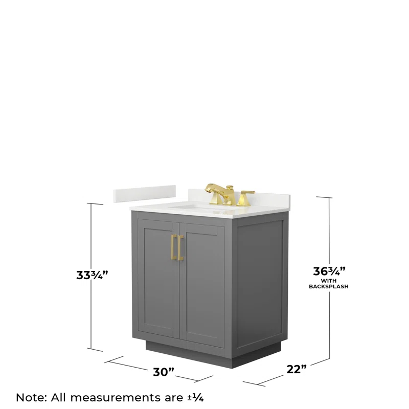 Wyndham Collection Miranda 30" Freestanding Single Bathroom Vanity with Quartz Top