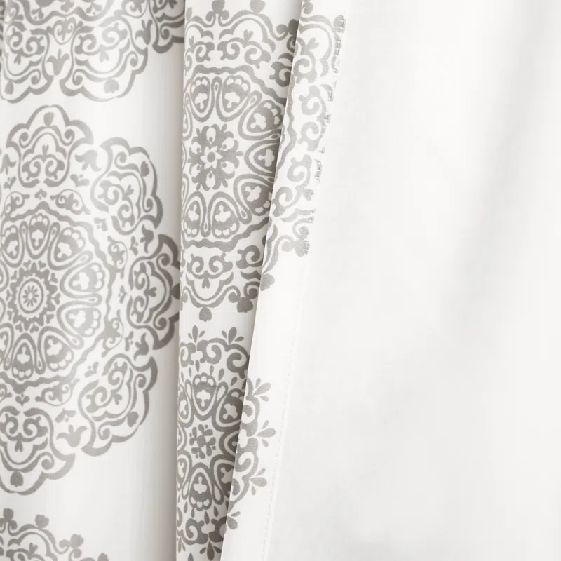 Lush Decor Medallion Semi-Sheer Rod pocket Curtain Panels (Set of 2)