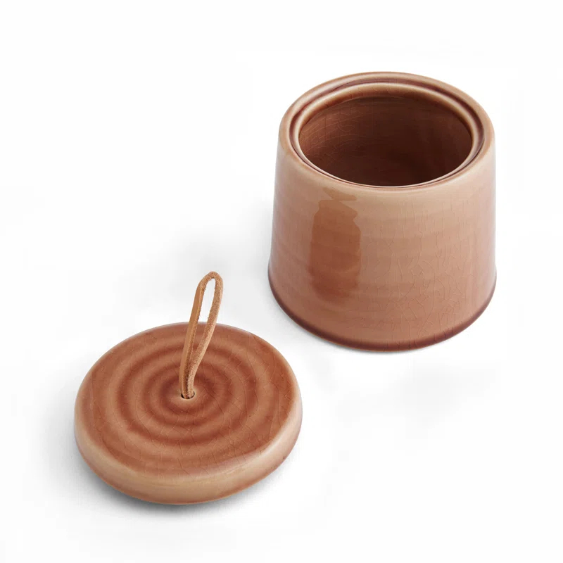 Mikasa Mikasa Oasis 5 in. Ceramic Vase with Lid