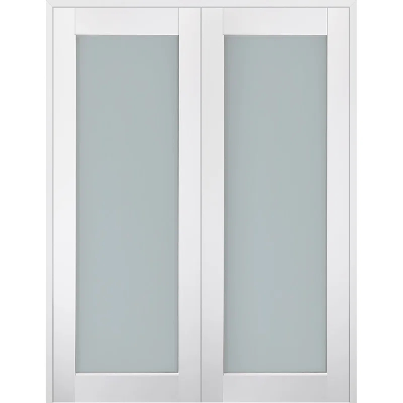 Smart Pro 207 Solid Manufactured Wood and Glass Paneled French Door