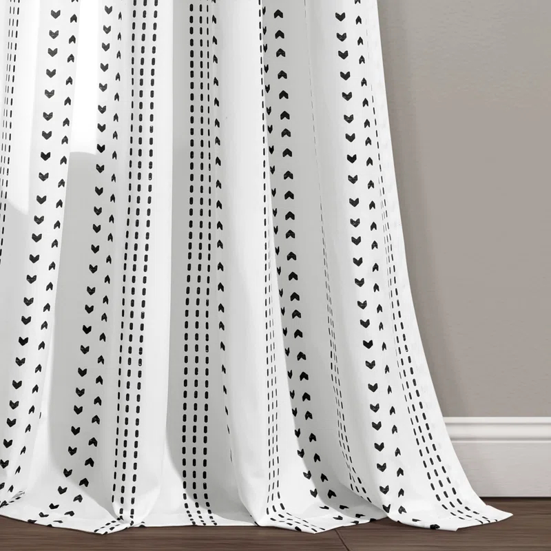 Lush Decor Polyester Semi Sheer Curtain Pair (Set of 2)