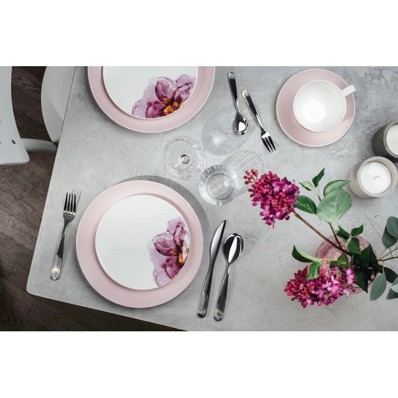 Villeroy & Boch Villeroy & Boch Rose Garden Premium Porcelain Dinner Plate in Rosé