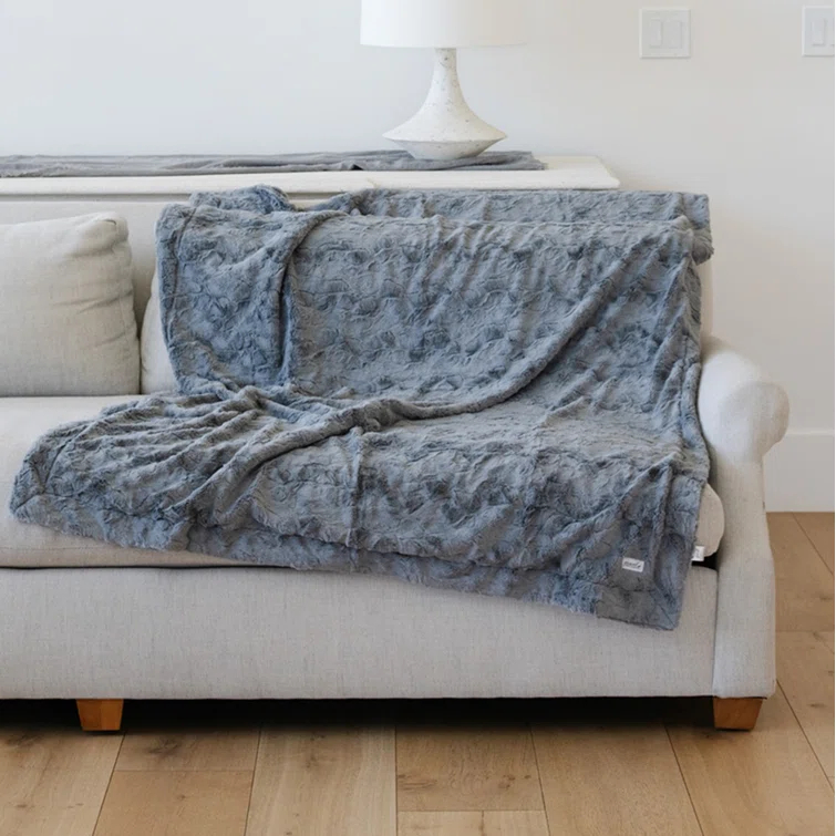 Graced Soft Luxuries Double Sided Faux Fur Throw Blanket, Multiple Colors