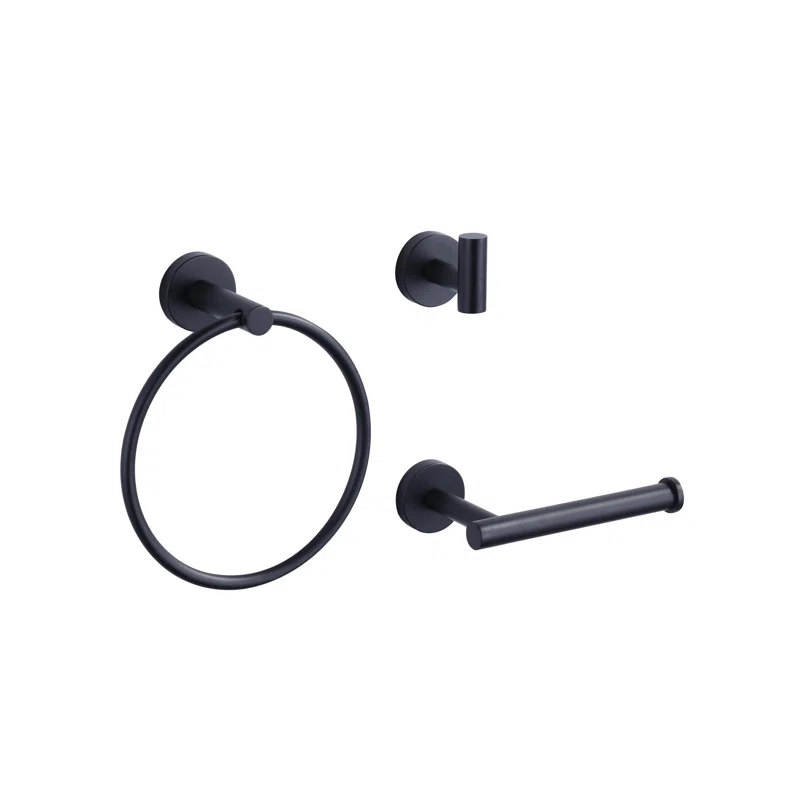 ARCORA AR5210163B 3-Piece Bath Hardware Set With Mounting Hardware With Towel Ring, Towel Hook And Toilet Paper Holder In