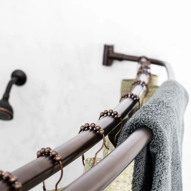 Utility-Sink 70'' Curved Fixed Shower Curtain Rod