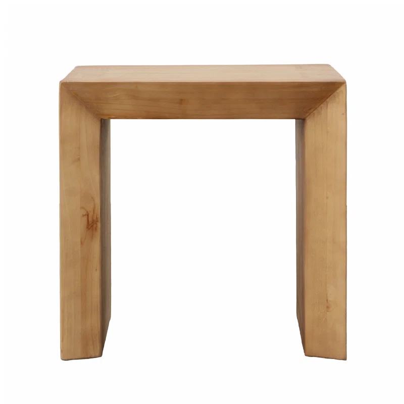 Dovetail Furniture Sonya 22" Wide Reclaimed Pine Wood Side Table, Natural
