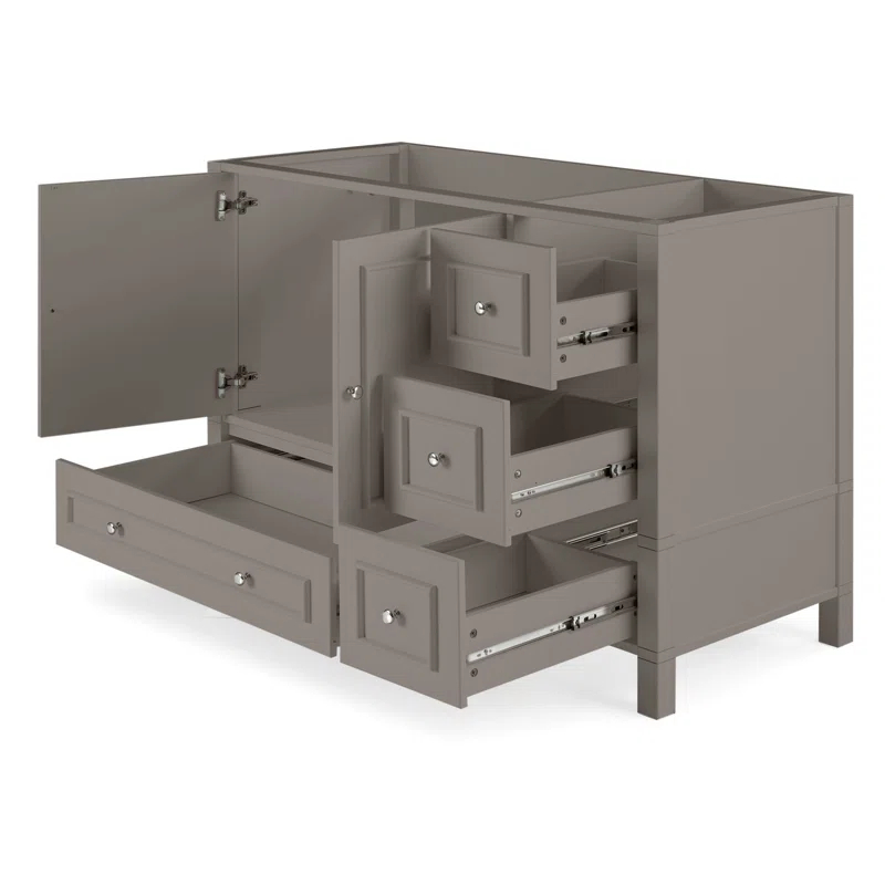 Alaterre Williamsburg 48 Inch Bathroom Vanity, Freestanding Cabinet Without Sink, Large Wood Vanity with Soft-Close Doors