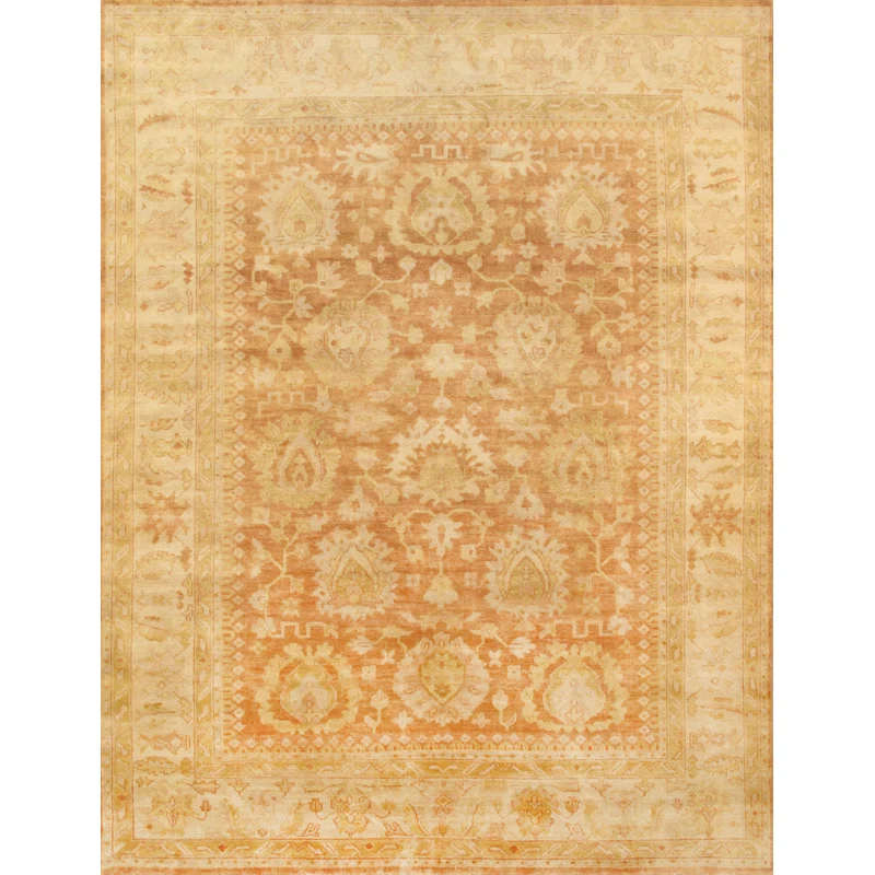 Oushak Hand Knotted Wool Oriental Rug