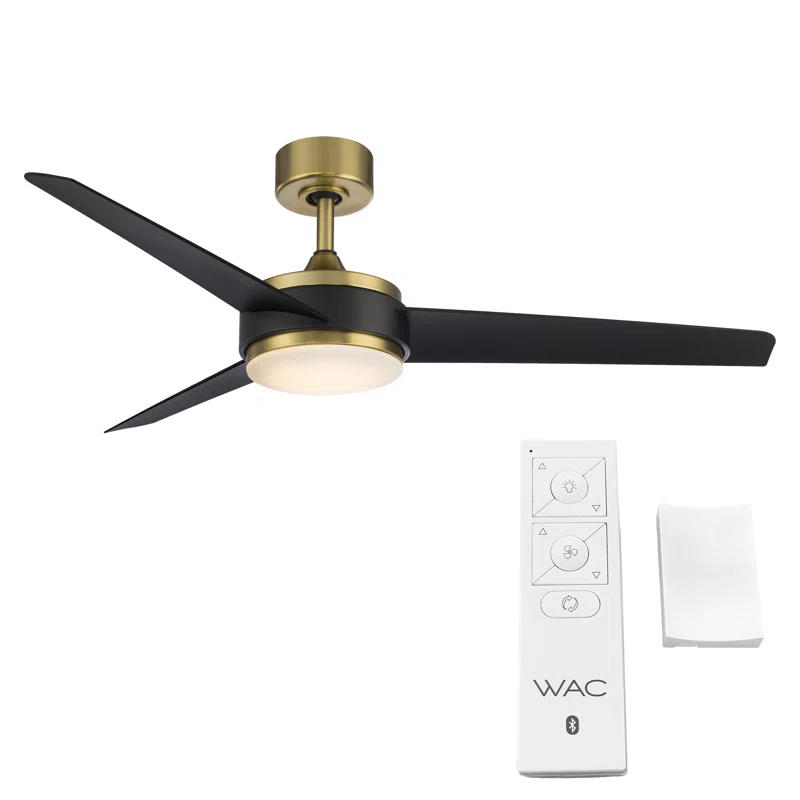 WAC Limited Fans 54" Mod 3 - Blade Outdoor/Indoor Smart Ceiling Fan with Remote Control and Dimmable LED Light Kit Included, Works With Google Assistant, Amazon Alexa, iOS And Android APP