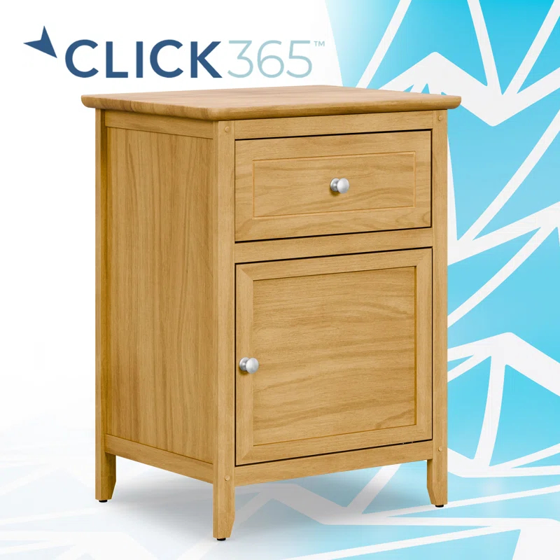 Click Decor ClickDecor Alcott Side Table with Single Drawer and Storage Cabinet