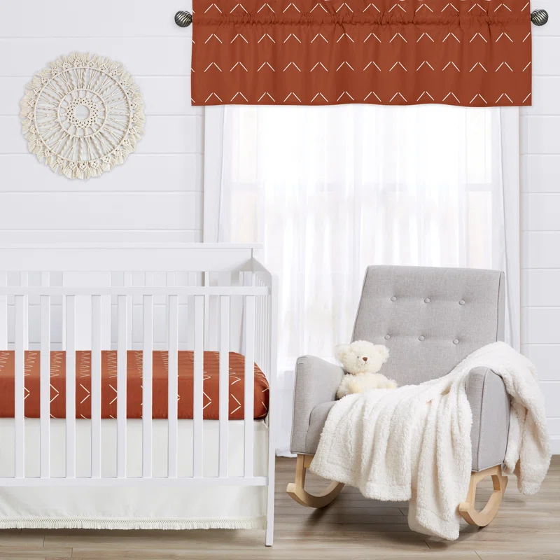 Sweet Jojo Designs Diamond Tuft Geometric Tailored 54" Window Valance