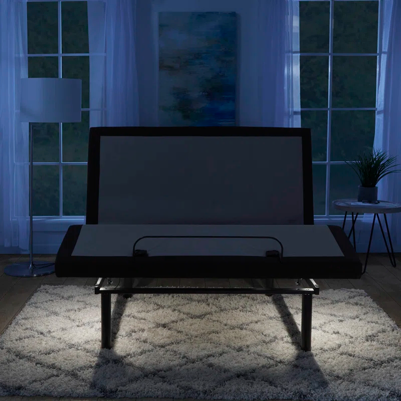 Clara Clark Clara Clark Massaging Zero Gravity, Zero Clearance Adjustable Bed with Wireless Remote, USB Ports & LED Lights
