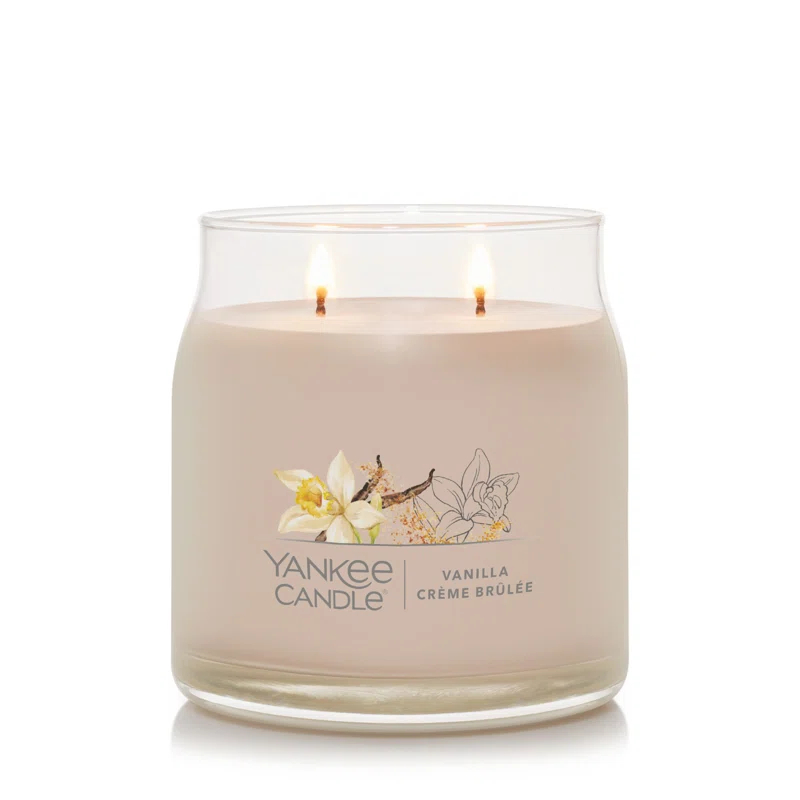 YANKEE CANDLE Signature Vanilla Crème Brulée Scented Candle