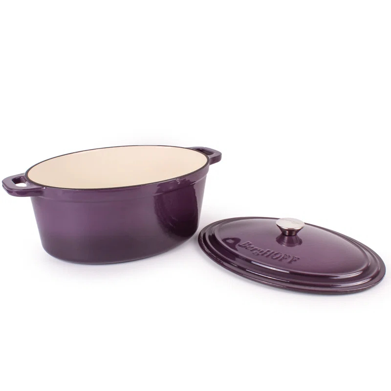 BergHOFF BergHOFF Neo 5Pc Cast Iron Set: 5Qt and 8Qt Covered Dutch Ovens and 10" Fry Pan