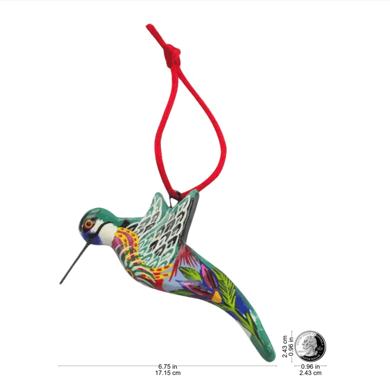 Ceramic Animals Hanging Figurine Ornament (Set of 6)