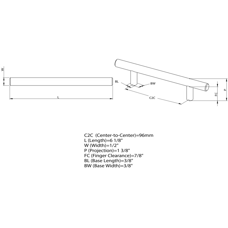 3 3/4" Center to Center Bar Pull