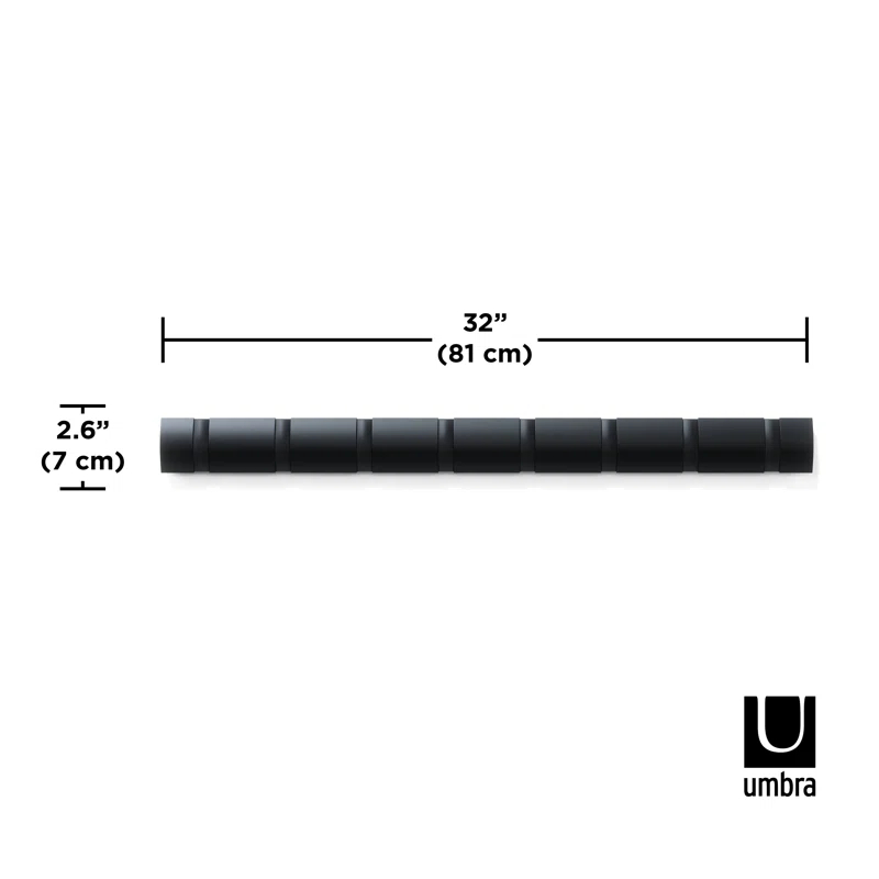 Umbra Flip Solid Wood Wall 8 - Hook Wall Mounted Coat Rack
