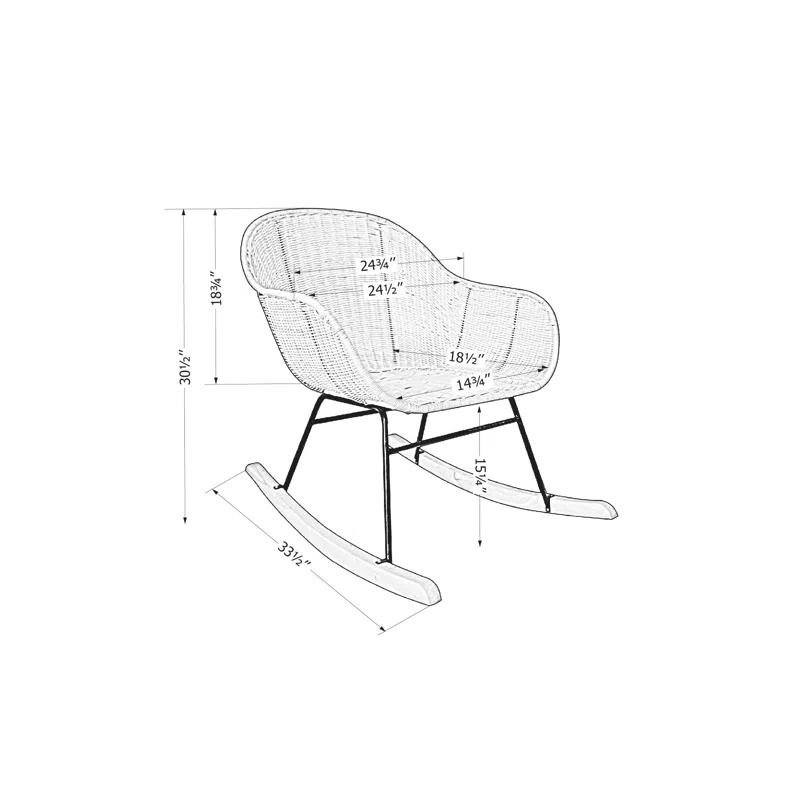 South Shore Balka Reclining Rocking Chair