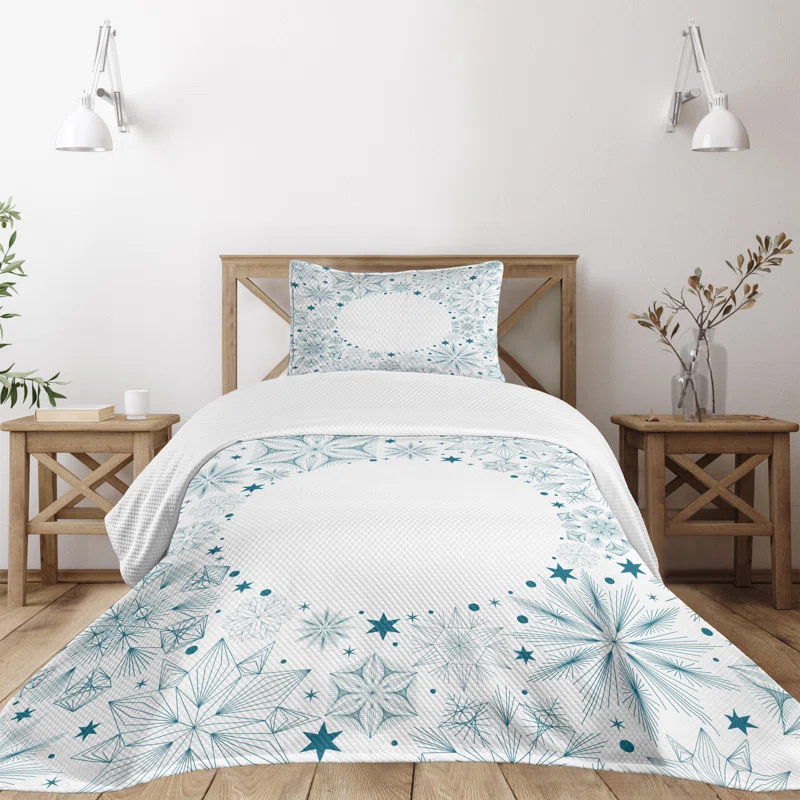 Ambesonne Ambensonne Teal and Xmas Teal White