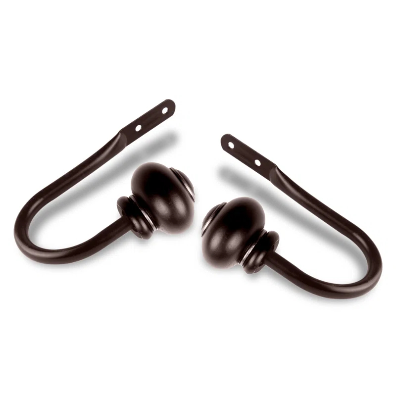 Alcott Hill® Fiske Steel Curtain Holdback (Set of 2)