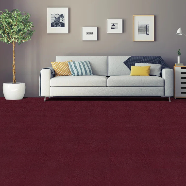 Achim Importing Co Nexus 12'' W x 12'' L Level Loop Adhesive, Peel & Stick Polyester Carpet Tile