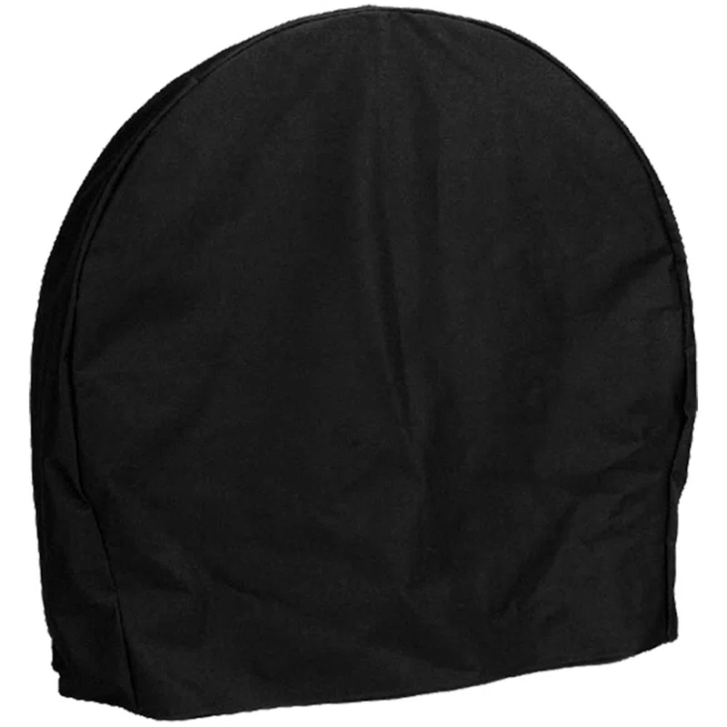 Arlmont & Co. Hamm Black Solid Firewood Log Rack Hoop Cover with PVC Backing