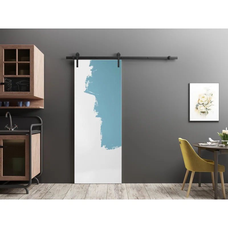 SARTODOORS Planum Solid + Manufactured Wood Paneled Barn Door