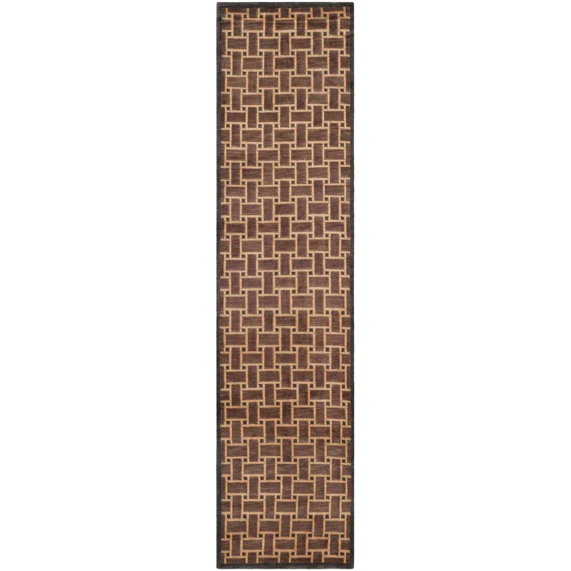 Safavieh Tibetan Hand Knotted Wool Pile Geometric Rug