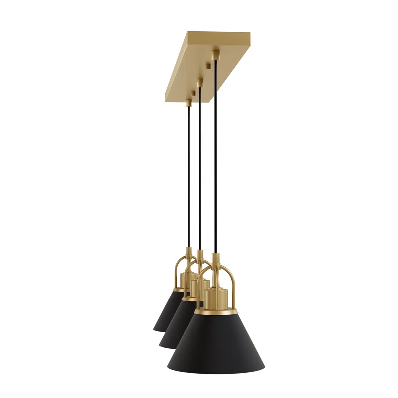 Jasmine Roth Collection + Hunter Jasmine Roth 3 - Light Luxe Gold/Black Cluster Pendant