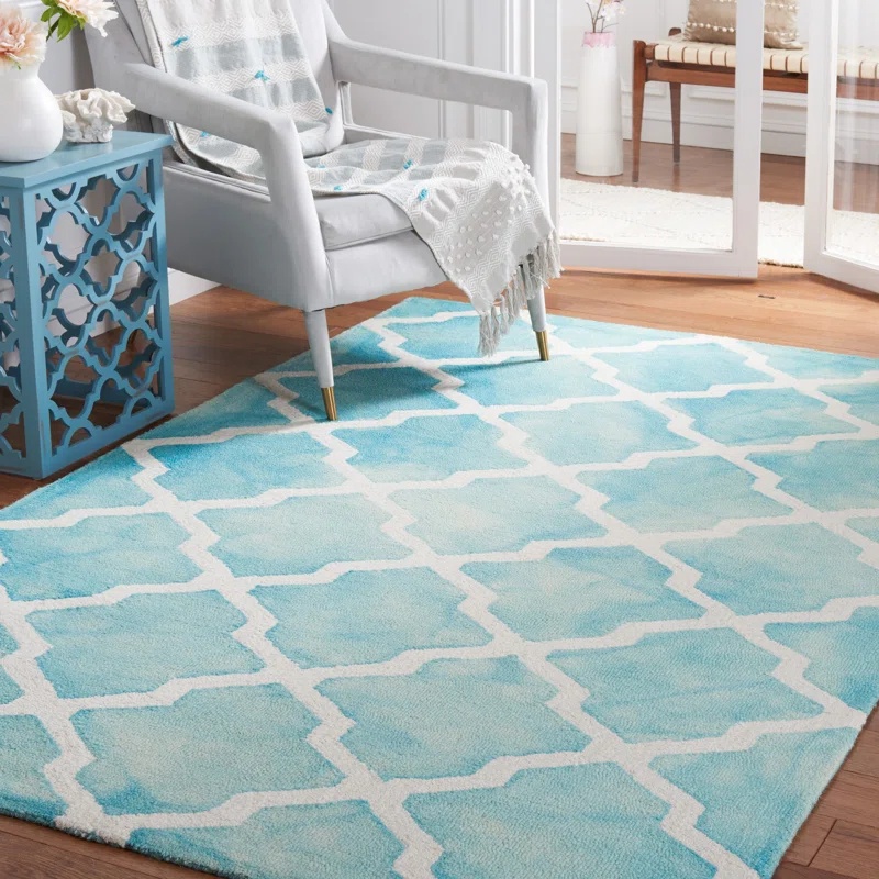 Orren Ellis Valdemaro Hand Tufted Wool Geometric Rug