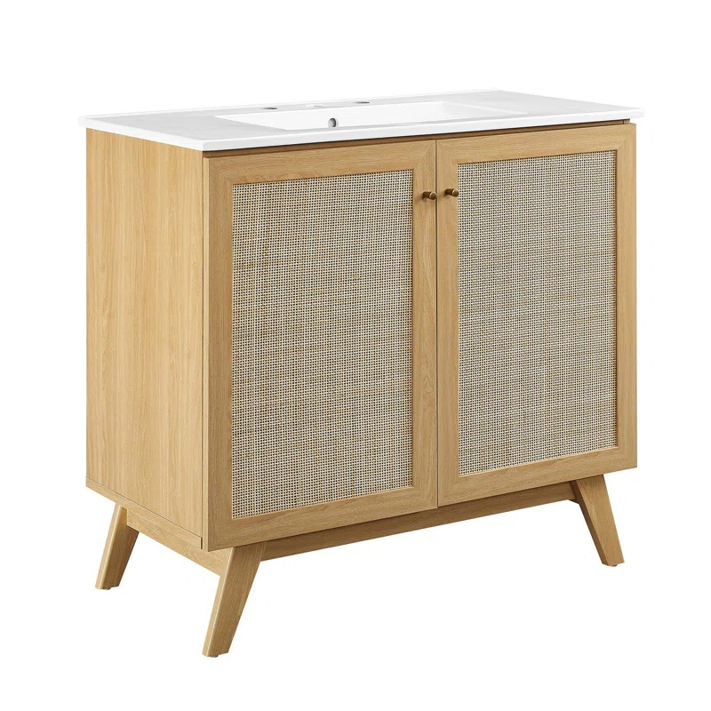 Modway Modway Soma 36'' Free Standing Single Bathroom Vanity with Manufactured Wood Top