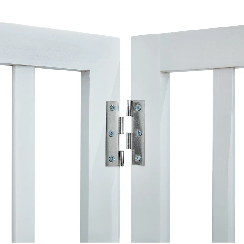 VEVOR Solid Wood Free Standing Pet Gate With Door