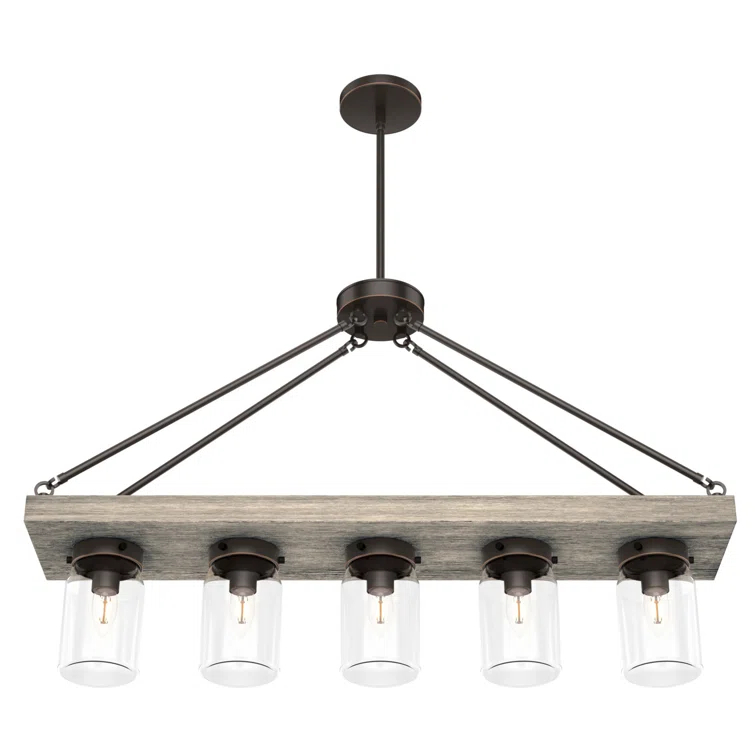 Hunter Fan Devon Park 5 - Light Kitchen Island Linear Pendant
