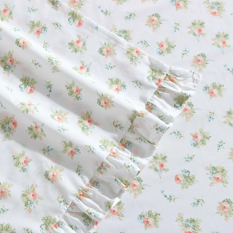 Laura Ashley Laura Ashley Printed Cotton Percale 2 Piece Pillowcase Set