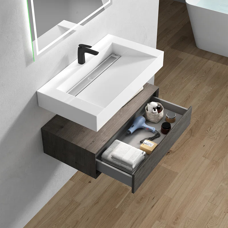Better Vanity Alysa 36" Wall-Mounted Single Bathroom Vanity Set