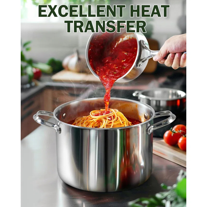 Cooks Standard Cooks Standard Stainless Steel Saucepan With Lid, Multi-ply Clad Sauce Pot 3 Quart, Silver