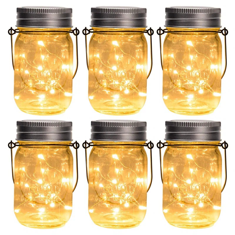 5.3'' Solar Powered Integrated LED Outdoor Lantern (Set of 6)