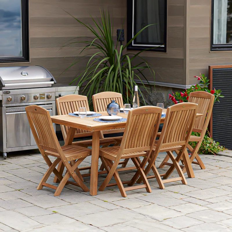 ARB Teak & Specialties Venue Solid Wood Patio Folding Chair Folding Chair
