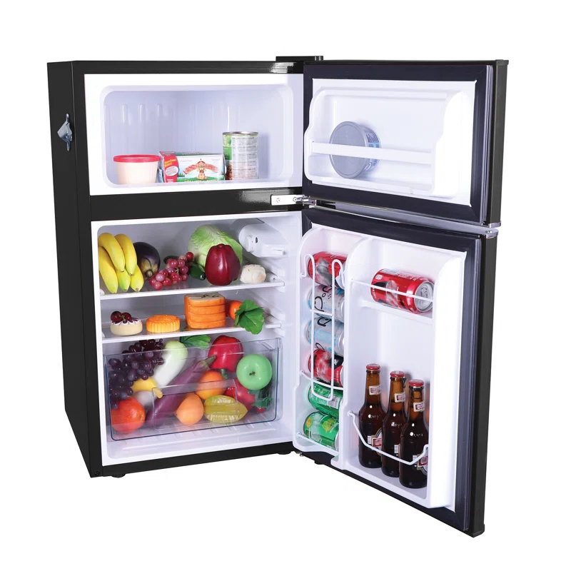 Frigidaire 3.2-Cu Ft. 2-Door Retro Compact Bar Fridge With Freezer And Side Bottle Opener