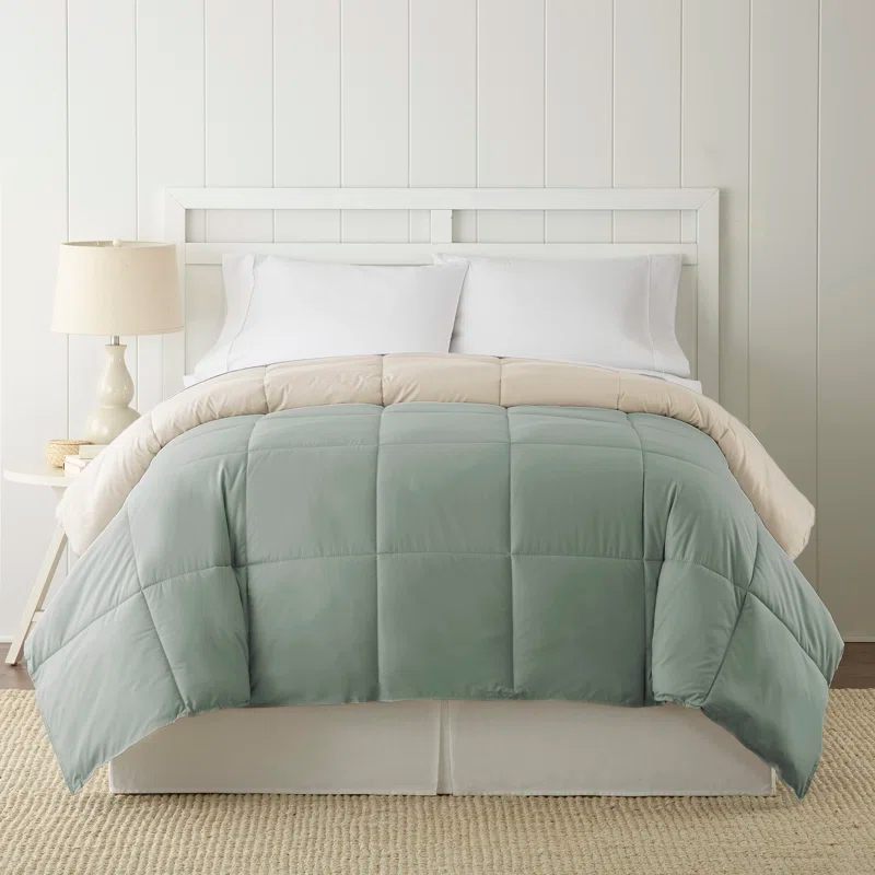 Modern Threads Sanctuary by PCT Down Alternative Microfiber Quilted Reversible Comforter & Duvet Insert - Soft, Comfortable Alternative to Goose Down - Bedding for All Seasons