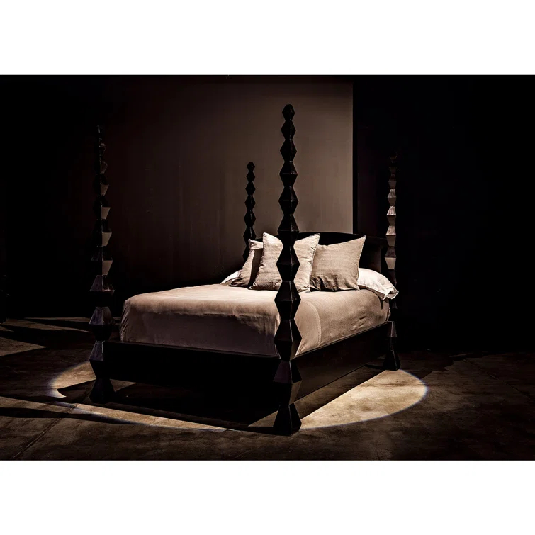 Noir Brancusi Solid Wood Four Poster Bed